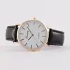 Reloj Minimalista Delgado de Cuarzo para Hombre, Reloj de Pulsera Analógico con Correa Clásica de Cuero