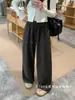 Outono 2026 Lyocell Mousse Macio como Nuvem Pegajoso Amigável à Pele Com Caimento Calça Casual de Perna Larga Calça Longa Feminina Feminina