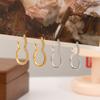 Nuevos aretes chinos retro huecos de calabaza de circonita simple versátil moda exquisitos aretes de temperamento sentido de lujo ligero de alta gama