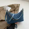 Bolsa Feminina Casual Tendência Verão 2025 Estilo Diamante Grande Capacidade Corrente Personalizada Ombro Transversal Axila