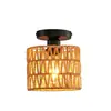 Luz de techo de pasillo con espejo cruzado, lámpara colgante bohemia minimalista, tejida de ratán, entrada de pasillo, sala de estar, comedor, balcón, luz para casa de huéspedes