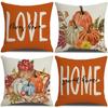 Jit Funda de Almohada Combinada de Calabaza para Festival de la Cosecha Transfronterizo Amazon Acción de Gracias Hogar Sofá Funda de Almohada Decorativa