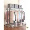 Estante de Secado de Piso de Doble Barra Extra Ancho Cubierta Antipolvo Cubierta para Colgador Cubierta Transparente para Ropa Perchero para Ropa Abrigo Sombrero Funda de Almacenamiento