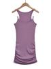 Europeo y Americano Spice Girls Sexy Vestido Sling de Tirantes Invisibles al Hombro para Mujer Verano Nuevo Ajustado Sexy Falda de Cadera Plisada
