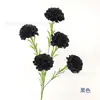 Buquê de cravos artificiais com 5 cabeças, flores falsas para decoração de sala de estar, centro de mesa, flores secas, arranjo floral de alta qualidade para quartos