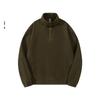 Jaqueta de Fleece Pesada Masculina, Moletom Espesso de Botão Unissex para Outono, Gola Alta, Modelagem Solta, Marca Tendência
