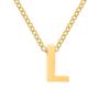 Collar de Letra de Acero Inoxidable Emanco Producto Nuevo Transfronterizo Acero Titanio Chapado en Oro Cadena Clavícula Cadena para el Cuello Joyería con Colgante Europeo y Americano