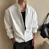 Camisa Retro Azul Oscuro para Hombre de Otoño Estilo Old Money Ropa de Trabajo Manga Larga Hombro Normal Holgada Casual Cuello Solapa Prendas de Abrigo