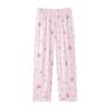 Pijama Fino de Seda Helada para Niñas, Talla Europea de Exportación, Manga Larga y Pantalón Largo, Estampado de Gato de Dibujos Animados Rosa, Ropa de Casa, Estilo Europeo y Americano