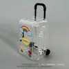 Caixa Organizadora Mini Mala de Rodinhas Ultra Pequena, Venda Direta do Fabricante, com Rodinhas Retráteis, Móvel, Transparente, Fofo Organizador de Joias