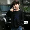 Camiseta de manga larga de algodón puro para niños 2026 primavera y otoño camiseta de dibujos animados para niños niño pequeño bebé moda camiseta básica