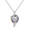 Colar com Pingente de Cristal Firebird Novo Produto Transfronteiriço da Amazon para Mulheres, Colar de Fênix de Cristal Colorido, Atacado de Colares