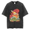 Camiseta Urbana para Hombre con Diseño de Anime Japonés Naruto, Camiseta Lavada Estilo Harajuku 2024, Estilo Hip-Hop de Verano