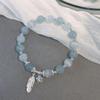 Pulsera de piedra ojo de gato natural para mujer, pulsera de pluma para el codo, viento ins, pequeña, fresca, linda, joyería dulce al por mayor