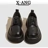 Zapatos Pequeños de Cuero con Cordones Estilo Británico Piel Genuina 2026 Primavera y Verano Nuevos Zapatos Mary Jane para Mujer Mocasines Estilo Japonés Zapatos Individuales JK