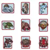 Patches bordados de animais marinhos, patches termocolantes sem costura, estilo fofo e adorável para roupas, mochilas e cadernos com verso adesivo