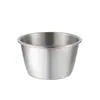 Taza para Salsa de Acero Inoxidable 304 Transfronteriza con Tapa de Silicona Grado Alimenticio Contenedor para Aderezo de Ensalada Mostaza Salsa de Tomate Plato para Mojar