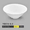 Bol Grande de Melamina para Sopa y Fideos, Bol Grande de Sopa Resistente a la Rotura, Bol de Arroz para Restaurante de Hot Pot, Bol de Porridge para Comedor, Bol Pequeño de Melamina, Blanco Uso Comercial