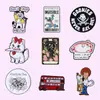 Colección de Broches de Animales de Dibujos Animados Divertidos Transfronteriza Estilo Artístico de Calavera de Gato Lindo Pin para Ropa Bolsos Venta al por Mayor