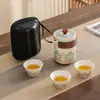 Juego de Té para Viaje Portátil para Exteriores Chino Camping Cerámica Taza Express Regalo de Acompañamiento para Negocios Logo de la Empresa