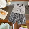 [En Stock] Xk266531 Pantalones para Niños 2026 Verano Nuevos Shorts con Estampado de Leopardo para Niños Pequeños Pantalones Casuales Modernos