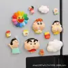 Imán Divertido de Nevera de Crayon Shin-Chan Ins Dibujo Animado Creativo Resina Tridimensional Decoración del Hogar Mensaje Pegatina Magnética