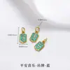 Pingente Tradicional de Cabacinha Dourada Esmalte DIY Pulseira Colar Feito à Mão Caractere da Fortuna Peças Coloridas de Esmalte Acessórios de Lingote de Ouro de Areia