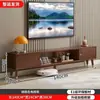 Novo Estilo Gabinete de TV de Madeira Maciça, Moderno e Simples, Adequado para Apartamentos Pequenos, Gabinete de TV para Casa, Gabinete Baixo com Porta de Vidro para Sala de Estar, Gabinete de Chão
