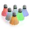 Fabricantes transfronteiriços de raquetes de badminton luminosas LED atacado com luz luminosa noturna fluorescente espuma nylon bola