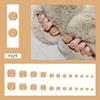Nail art patch toenail patch cáqui amarelo branco atacado removível acabamento popular Net unha vermelha