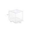 Caja de acrílico cuadrada transparente para almacenamiento de cosméticos, caja de exhibición de escritorio a prueba de polvo con tapa para almacenamiento de cápsulas de café