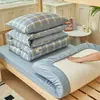 Conjunto de cama de três peças para dormitório estudantil 100% algodão, lençol de algodão puro, capa de edredom, lençol com elástico, tamanho solteiro, novo modelo de cama 2026