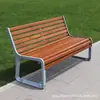 Cadeira de Parque Banco de Jardim Anti-Corrosão Madeira Maciça Lazer Encosto Assento Arte em Ferro Banco para Pátio Comunitário Banco de Fileira