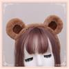 Tocado de dibujos animados japonés hecho a mano Diadema de orejas de oso Lindo Felpa Accesorios para el cabello Diadema de orejas de gato Femenino Peludo