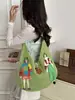 Transfronterizo 2026 estilo coreano tejido de punto nuevo casual de ocio gran capacidad para el trabajo hombro bolsa de albóndiga