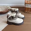 Botas para Niñas 2026 Otoño Nuevo Estilo Botas Martin Suela Suave para Niños Botas de Cuero con Cordones de Moda para Niñas Niños Medianos y Grandes Elegantes