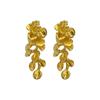 Aretes de Flores Frescas de Primavera y Verano Aretes de Perlas de Lujo Ligero de Alta Gama Aguja de Plata 925 Super Hada Combinan con Todo Aretes Elegantes