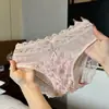 "Deseo Puro Imposible de Ocultar" Calzones Lisos de Encaje Francés para Mujer, Calzones de Cintura Media Estilo Deseo Puro Sexy para Mujer