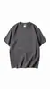 Comércio Exterior Camiseta Básica Cor Sólida Tamanho Plus Size Masculina e Feminina Camiseta de Camada de Base Manga Curta Algodão Puro Pesado Camiseta de Marca Tendência Atacado Personalização