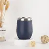 Taza de Huevo de Acero Inoxidable 304 de Doble Capa al Vacío para Huevo de 12oz, Taza de Huevo de Cáscara de Huevo, Taza de Vino Tinto para Exteriores de Plástico Pulverizado con Forma de U