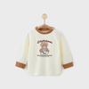 Camisetas de Primavera e Outono para Meninos e Meninas 2025 Novo Estilo Camisetas de Manga Longa para Meninos e Meninas Tops para Bebês Algodão Puro Classe A Desenho Animado Fofo