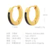 Ventas Directas de Fábrica Venta al por Mayor Transfronteriza Oro de 18 Quilates Joyería de Acero Inoxidable de Alta Gama para Mujer Aros Círculo Pegamento que No se Desvanece