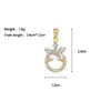 [Ouro Real de Cobre] Flor Oca de Cinco Pétalas Comércio Exterior Transfronteiriço DIY Artesanal Joias Cobre Zircônio Microincrustado Acessórios de Pingente