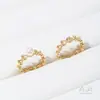 Anel de Dedo Fashion Levemente Luxuoso com Meio Furo em Ouro 14K de Alta Retenção de Cor, Anel Aberto, Suporte para Anel de Pérola Adesiva Feito à Mão DIY