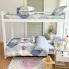 Juego de Tres Piezas de Cama para Dormitorio Estudiantil de Algodón Puro, Funda de Edredón de Algodón para Estudiante Universitario, Juego Completo de Colchón, Sábana Plana y Sábana Ajustable Seis Piezas