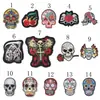 Patch Bordado de Caveira Estilo Punk Dark Patch para Reparo de Furos em Roupas Decoração para Jaqueta Jeans Verso Adesivo Pode Ser Passado a Ferro Tecido