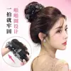 Postizo estilo moño para mujer, accesorio para el cabello de mariposa con malla, realzador de volumen para el cabello, moño para recogido de capullo de flor