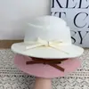 Nuevo Estilo Coreano Otoño/Invierno Estilo Hepburn Mezcla de Lana Cálido Moda Versátil Sombrero de Pescador Lazo Hace que la Cara se Vea Más Pequeña Moderno