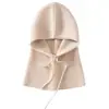 Gorro de cachemira para mujer 100% cachemira pura otoño e invierno cordón protección para las orejas cálido tejido moda gorro integrado