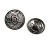 Estilo College Britânico Fivela Decorativa Moderna Botão Duplo de Leão com Coroa Metal Botão Especial para Casaco Jaqueta Corta-vento Terno Venda por Atacado